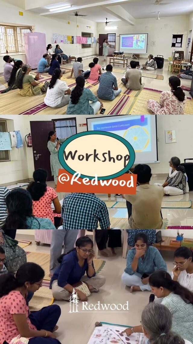 Redwood strives in achieving effective parent-school partnerships. This enables the school to aid parents in arriving at meaningful solutions for challenges that may arise in their parenting journey. 
.
“Creating a life-long love for learning” .This was a wonderful opportunity for parents to explore how Montessori Elementary education aids in self-discovery and self-paced learning of a child through stories and research. 
.
.
#workshop #education #montessori #montessorischool #redwood #montessoriactivities #workshops #atchennai #chennaiworkshop #madhuravisweswaran #madhurafied #educationreel #reelsinstagram #schoolreels